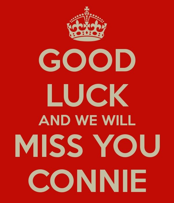 Good Luck We Will Miss You And