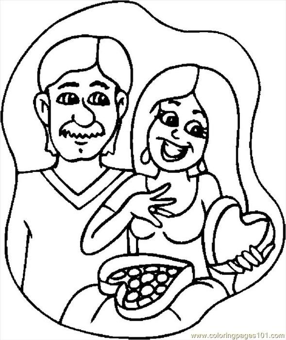 Free Printable Coloring Page Couple In Love 11 Holidays &gt Valentines clipart