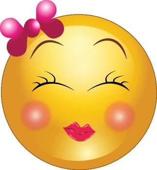 Cute Shy Girl Smiley Emoticon clipart