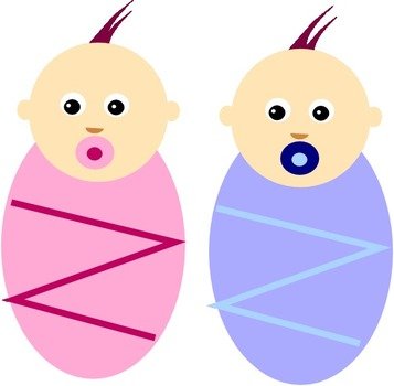 boy and girl twins illustration