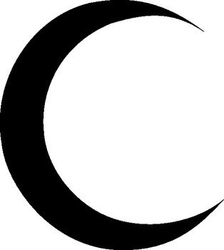 Black Crescent Moon At Clkercom Vector Online