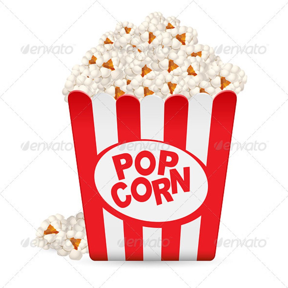Graphic River Popcorn In A Striped Tub Vectors Objects 2081535