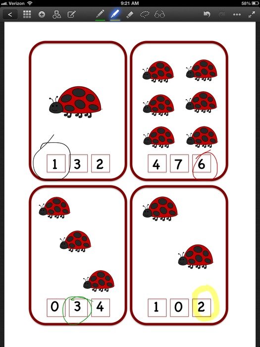 ladybug Math drawing