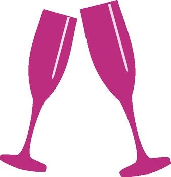 Champagne Glass Pink At Clkercom Vector Online
