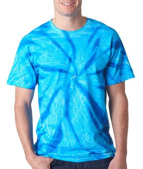 Gildan Adult Tie Dye Neon One Color Pinwheel Tee clipart