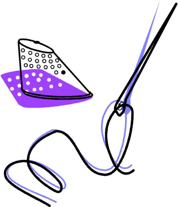 Needle Thread And Timble Vector