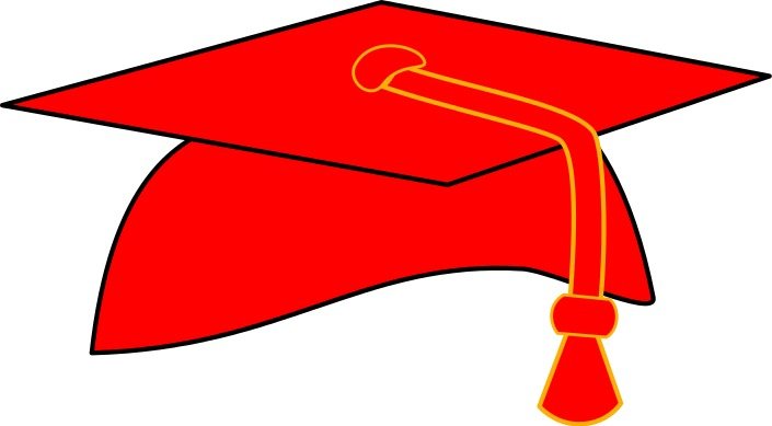 Graduation Cap Red Fill Vector Online N2