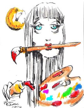 Party Woman Surprised Artist Large Happy Garter Girl