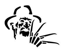 Black and white drawing of Freddy Krueger clipart