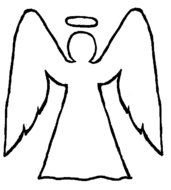 coloring page with angel figure