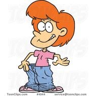 Cartoon Lady Displaying Her Loose Pants 4944 By Ron Leishman