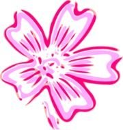 Pink Flower At Clkercom Vector Online Royalty