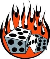 Clip Art of the burning cubes