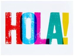 Spanish Words hola drawing