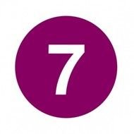 Number 7 Purple Circle Vector Free Download