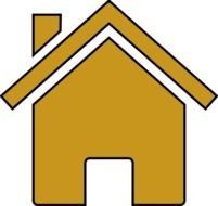 Gold house clipart