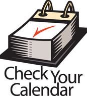 calendar of events as a picture for clipart