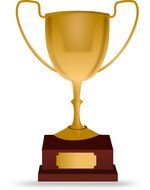blank gold trophy