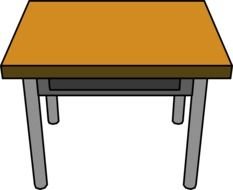 wooden school desk as a picture for clipart