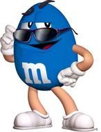 Blue m&ms drawing