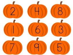 pumpkins for math as a picture for clipart