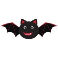 Funny cartoon bat clipart