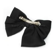 Beautiful Black Girl Lady Satin Big Bowknot Bow Clip Hair Accessories
