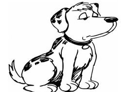 painted puppy with black spots