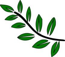 Clip Art Stem 10 Leaf Vector