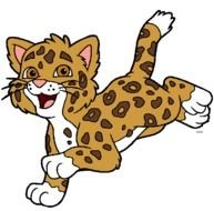 cartoon leopard cub