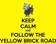 Keep Calm And Follow The Yellow Brick Road drawing