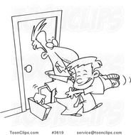 Of A Boy Jumping On His Dad When He Arrives Home 3619 By Ron Leishman