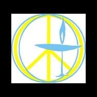 Peace blue and yellow sign drawing