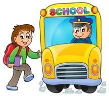 picture of a school bus with a student