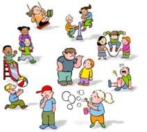 Clip Art of the types of children