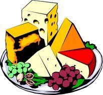 bowl of cheese drawing