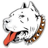 Pit Bull Dog Pitbull Car Bumper Sticker Decal 5 X Stickers clipart