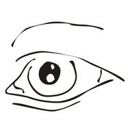 drawing eyes on a white background