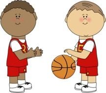 Boys Playing Basketball Image Two