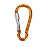 Aluminum Screw Locking Clip Lock Snap Hook Carabiners Camping Tool