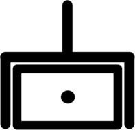 black dot on white as a picture for clipart
