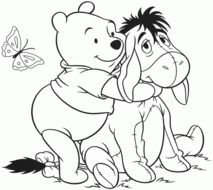 winnie the pooh and donkey as a graphic illustration