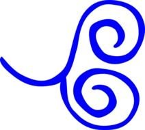 Blue Swirl drawing