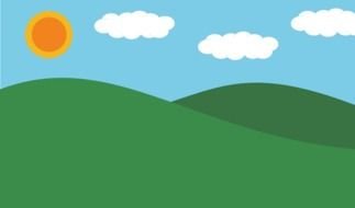 drawing of a mountain landscape