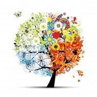 clipart of the colorful tree