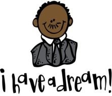 clipart of the Martin Luther has an dream
