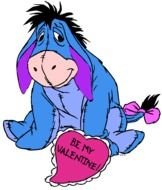 clipart of blue donkey is on a black background