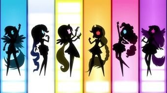 Clipart of the girl's silhouettes