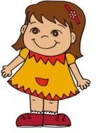 Clipart of the girl in a dress