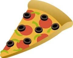 Cartoon Pizza Slice clipart